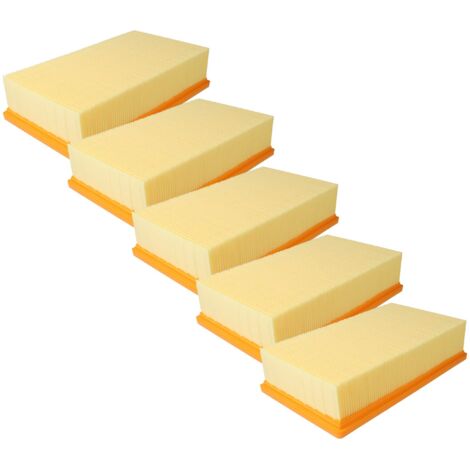 vhbw 5x Filtro plisado plano para aspiradoras Kärcher NT 50/1 Tact Te H, NT 50/1 Tact Te L como 6.907-242.0, 6-904-360.0 (1/5)