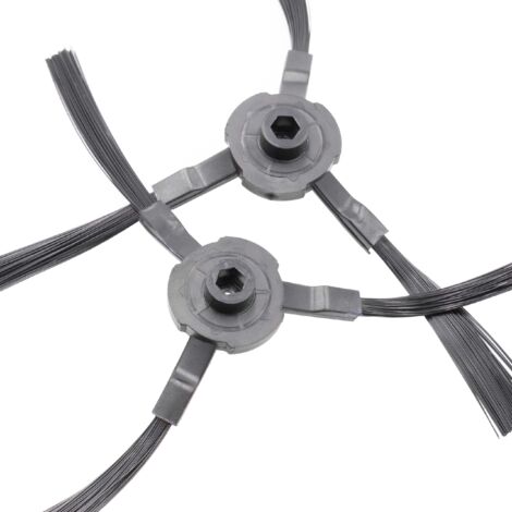 vhbw Spazzola Laterale Compatibile con Hoover RBC011, RBC006, 2, RBC012, RBC003 011, RBC003 Robot aspirapolvere - Nero/Bianco