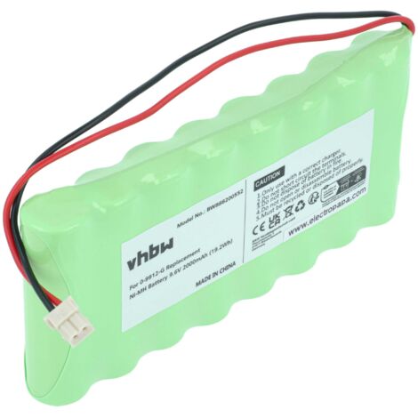 vhbw Batería compatible con Visonic PowerMaxComplete, AmberLink, Powermax Pro, Amber Select sistema de alarma (2000 mAh, 9,6 V, NiMH)