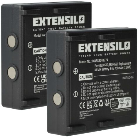 Batterie Ni-MH 9,6V 600mAh Pour Abitron KH68300520.A Et Modèles Compatibles - Neuf - Marque Vhbw