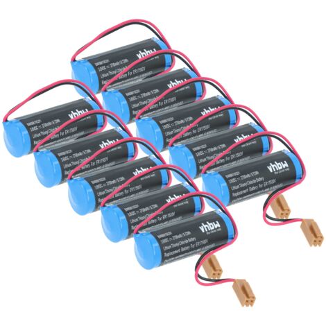 Vhbw Pile Remplacement 2700mAh 3,6V Li-MnO2 Pour Maxell ER17/33 - Compatible PLC Contrôleur Logique Programmable