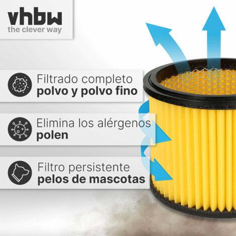 vhbw 4x Faltenfilter kompatibel mit Einhell BT-VC 1600 E, DUO 1250/1