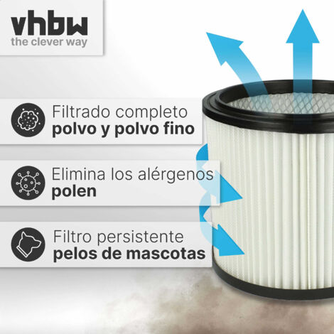 vhbw 5x filtro redondo / filtro laminado para aspiradoras