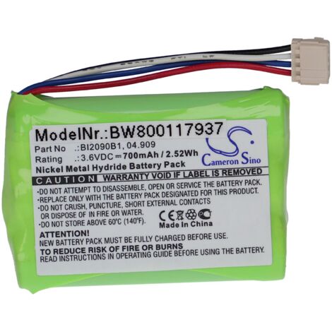 Vhbw Batería Reemplaza GoPro YD362937P Para Mando A Distancia, Control Remoto (350 MAh, 3,7 V, Li-Poli