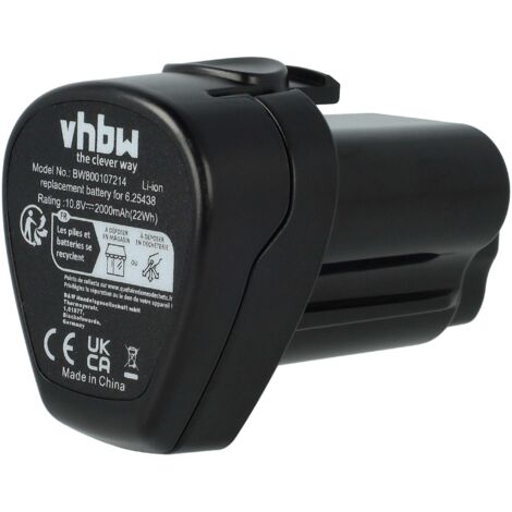 vhbw 1x batería compatible con Metabo Combo Set 2.1 10.8 V Quick Pro, Combo Set 2.2 10.8 V Quick Pro herramienta (2000 mAh, Li-Ion, 10,8 V) (1/5)