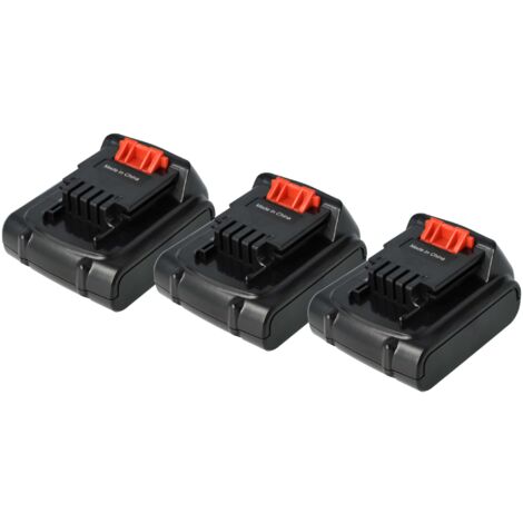vhbw 3x batería compatible con Black & Decker LST220, MFL143K, MFL143KB, LDX120SB, LGC120, LMT16SB-2 herramienta (2000 mAh, Li-Ion, 14,4 V) (1/5)