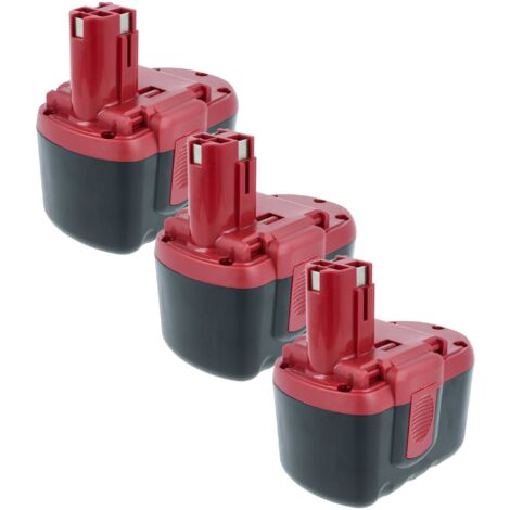 Vhbw 3X Batería Compatible Con Bosch GBH24VF, BACCS 24V, GBH-24V, 52324B, GKS 24V, GCM24V, GKG 24V Herramienta (2000 MAh, NiMH, 24 V