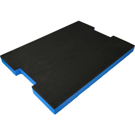 vhbw Pieza de espuma compatible con Bosch Sortimo L-Boxx 4.0 LB4 caja de herramientas - espuma rígida, negro - azul, 30mm