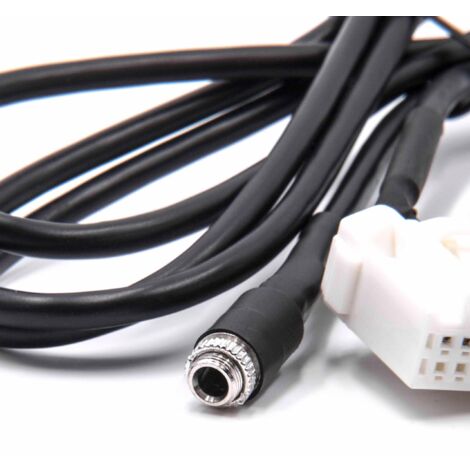 vhbw Adaptador cable radio coche AUX audio compatible con