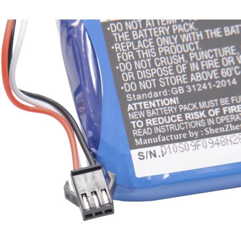 vhbw Batería recargable compatible con Extech MS6000, Ms6060, Ms6100, Ms6200 osciloscopio, medidor (4500 mAh, 7,4 V, polímero de litio) (1/2)