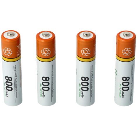 VHBW - 4x Batteria Aaa Micro Compatibile Con Siemens Gigaset E630a E720 E720hx R60 R650h Telefono Fisso Cordless 800mah 1 2v Nimh 4065705452840