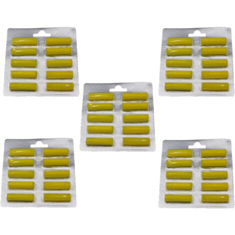vhbw 50x barrita aromática para aspiradora por ej. compatible con Miele y muchas otras marcas - Sticks desodorantes, limón (1/2)