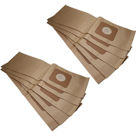 vhbw 10x Bolsa reemplaza Nilfisk 56330690 para aspiradora - papel marrón (1/3)