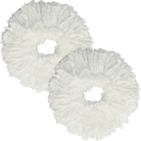 4x Testina Pulente Compatibile Con Leifheit Clean Twist Mop Ergo Combi Mop Mocio Lavapavimenti Microfibra Bianco 4065705913563