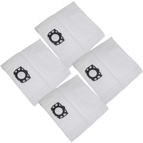 vhbw 20x bolsa compatible con Kärcher WD 7.700 P (1.347-630.0), WD 7.800 ecoogic (1.347-540.0) aspiradora - 39 cm x 24,5 cm blanco (1/5)