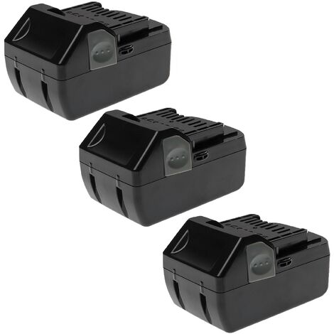 EXTENSILO 3x Batería compatible con Hitachi / Hikoki FCG 18DAL, FCG 18DL herramientas eléctricas, aspiradora (5000 mAh, Li-Ion, 18 V) (1/5)