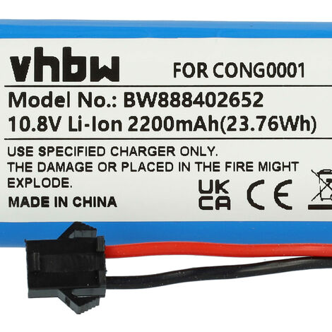 vhbw Batería compatible con Cecotec Conga Slim Wet, Wet robot limpieza  (3000 mAh, 10,8 V