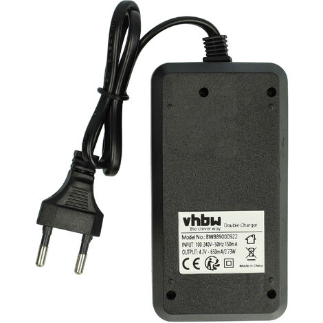 vhbw Cargador universal para baterías Li-Ion NiMh 3.6-7.4V, AA, AAA, incl.  conexión USB y cable cargador de 12V, por ej. para móvil, smartphone
