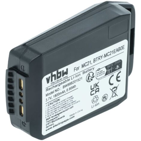 vhbw Batería recargable compatible con Motorola MC21, MC2100, MC2180 PC de mano, handheld (1800 mAh, 3,7 V, polímero de litio) (1/5)