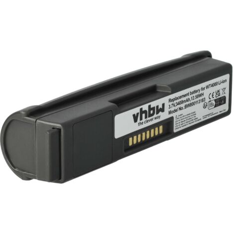 vhbw Batería compatible con Symbol WT-4070, WT-4090, WT4000, WT4090, WT4070, WT4090i escáner códigos de barra, TPV (3400 mAh, 3,7 V, Li-Ion) (1/5)