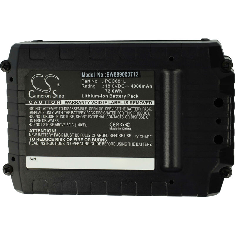 Cameron Sino 1500mAh battery for BLACK & DECKER CST1200 CST800