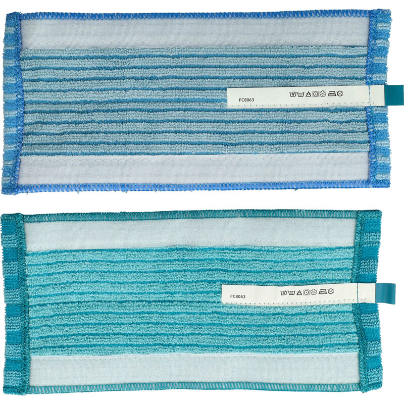 vhbw 4x lingettes compatible avec Philips FC8063/01 d'aspirateur à batterie  - 2x soft pad, 2x chiffons microfibre