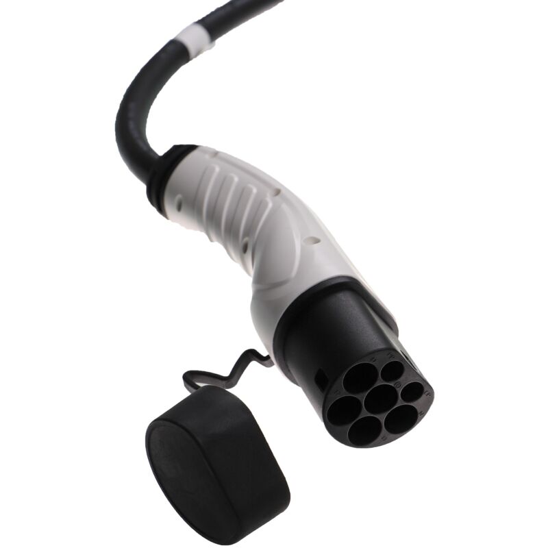 Câble De Charge Spiralé Type 2 22 KW 32 A - Longueur 5 M, Compatible Tesla, ID.4, E-Tron, Zoe… - IP67, Triphasé, Pour VE Et PHEV - 7