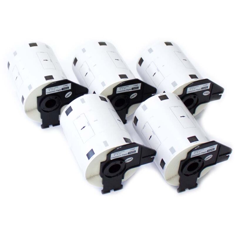 vhbw 10x Rouleau d'étiquettes + support 23mm x 23mm (1000 étiquettes