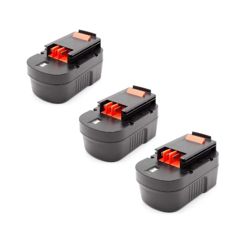 Vhbw 3x Batterie compatible avec Bosch GSB 14.4, GSR 14.4, GSR 14.4V, GSR  14.4V-2B, GST 14.4V, GWS 14.4V outil électrique (2500 mAh, NiMH, 14,4 V)