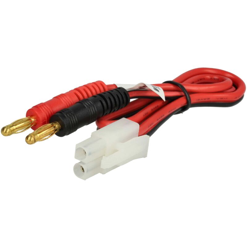 vhbw Câble adaptateur compatible avec prise Tamiya (f) vers fiche banane 4 mm (m) pourbatterie modélisme