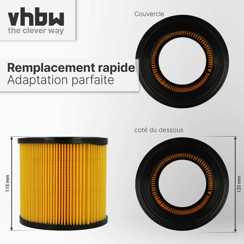 2 pièces filtre d'aspirateur Compatible avec Karcher 6.415-953.0 AD2 AD3 AD4  Premium AD3.000 AD3.200 pièces accessoires : : Cuisine et  maison