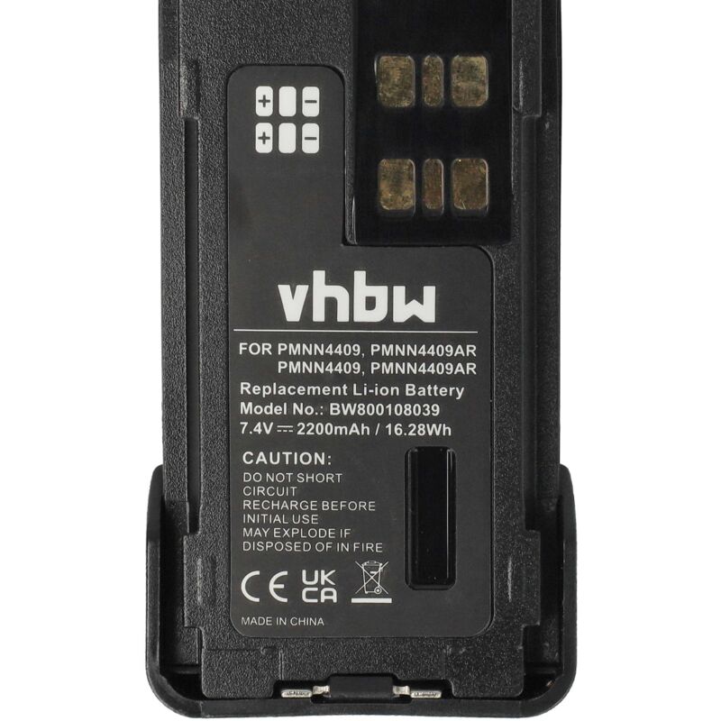 Batteries Rechargeables Pour Talkie-Walkie Motorola – 2600mAh, 7,4V, Li-ion – Lot De 5 Avec Clip Ceinture - 3