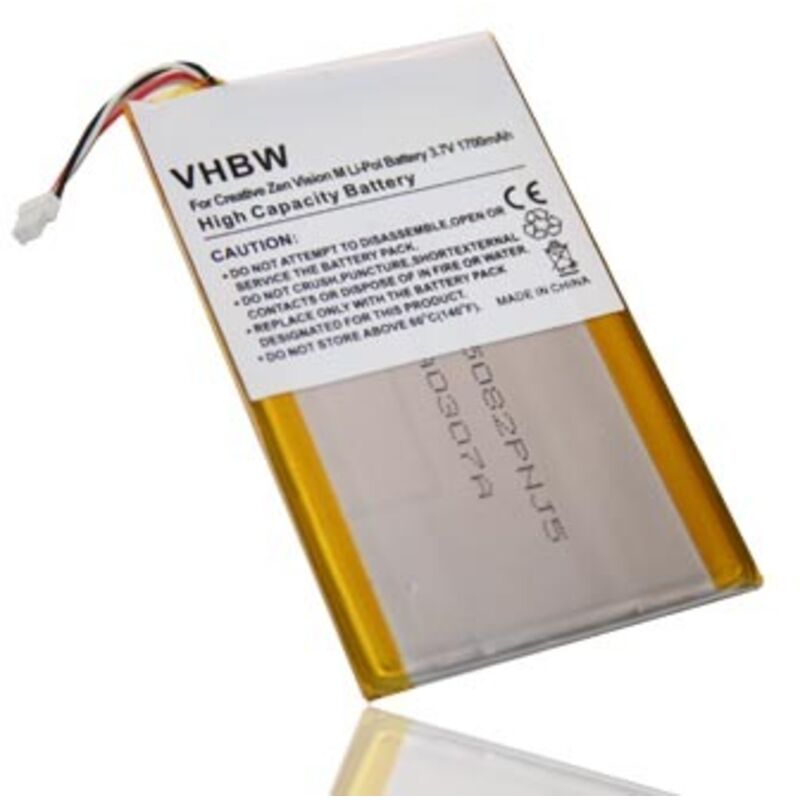vhbw Batterie compatible avec Creative Labs Zen Vision M, M 30GB