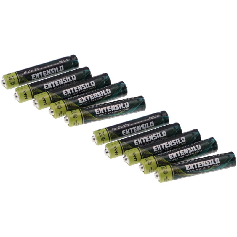 EXTENSILO 20x Piles AAAA - Piles primaires (550mAh, 1,5V, alcaline)