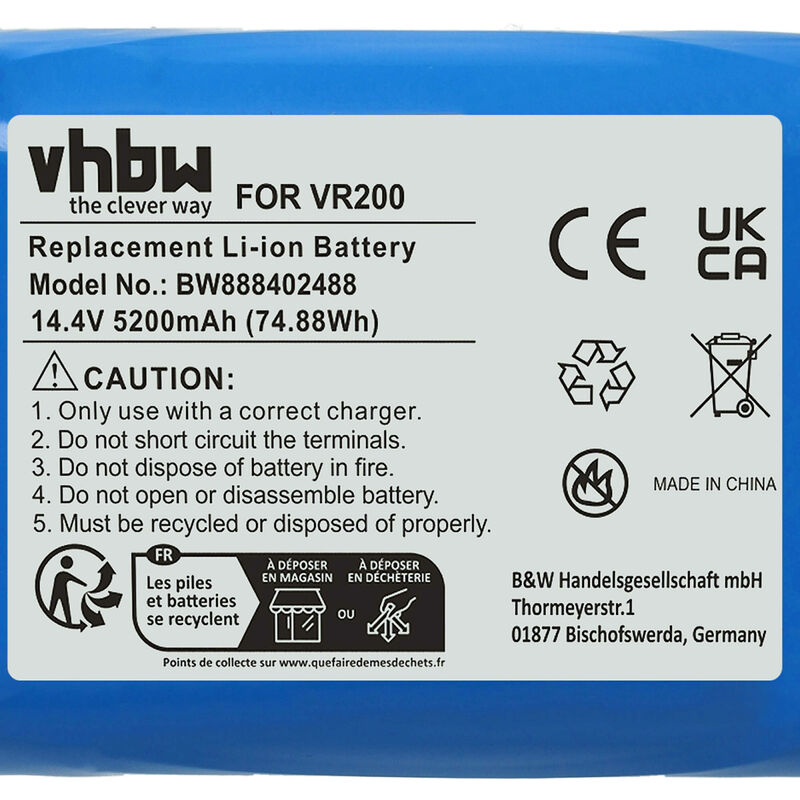 Vhbw Batterie remplacement pour Hoover BH25040 pour aspirateur, robot  électroménager (3000mAh, 20V, Li-ion)
