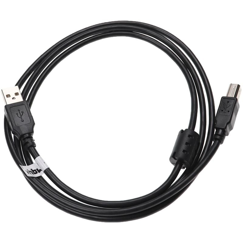 vhbw Câble USB A vers USB B pour imprimante, scanner - 1,5 m noir
