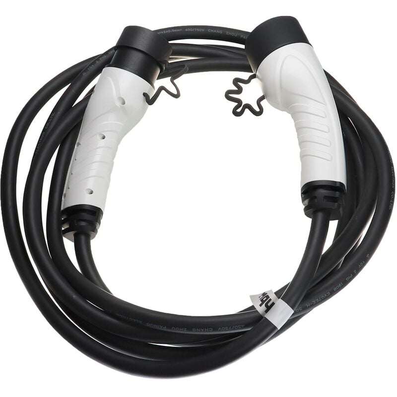 vhbw Câble de Recharge Type 2 vers Type 2 Compatible avec Citroen  e-Berlingo, e-C4, e-Spacetourer Voiture électrique - 3 Phases, 32 A, 22 KW,  3 m