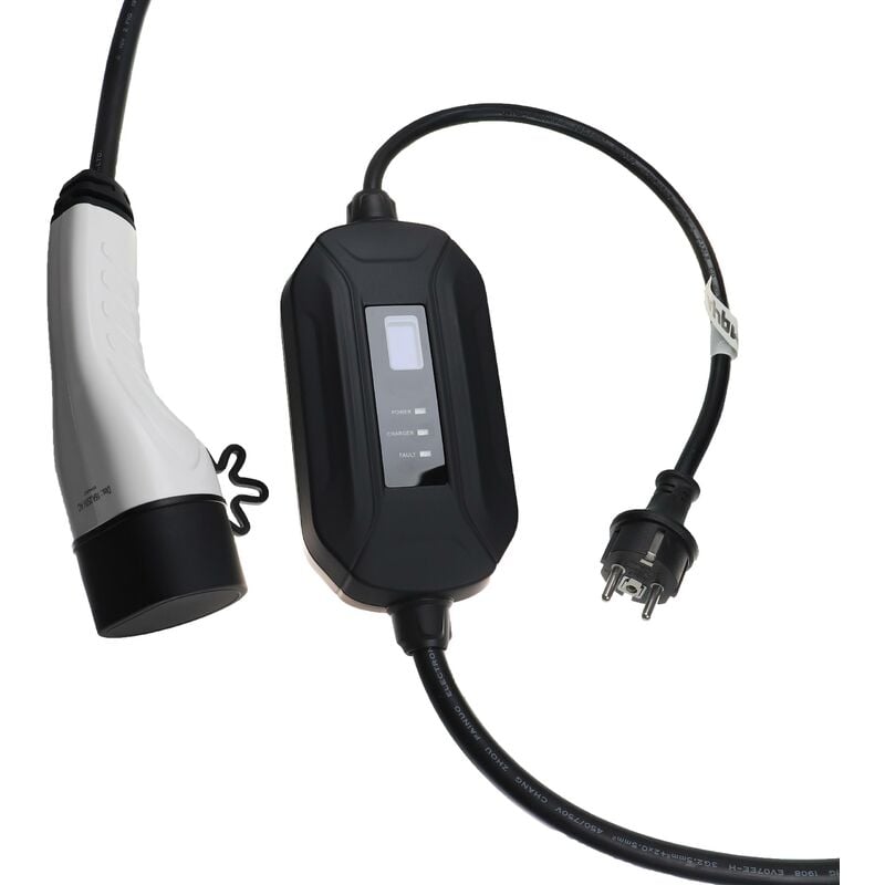 Câble de Recharge pour Voiture électrique Type 2 32A 7.2KW CEE 3 PIN  European Standard Câble de Recharge Portable réglable avec boîtier de  Recharge commutable étanche IP66, 5M (Noir) : : Auto