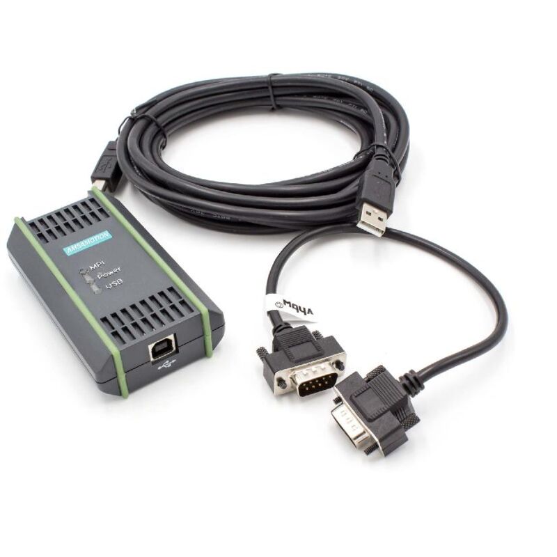vhbw Câble de programmation USB remplacement pour Siemens 6GK1571-0BA00-0AA0, 6ES7972-0CB20-0XA0 pour système de contrôle - Câble de connexion, 5 m