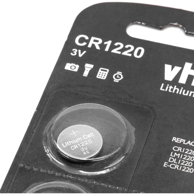 Piles bouton au lithium Sony CR1220 (x5)