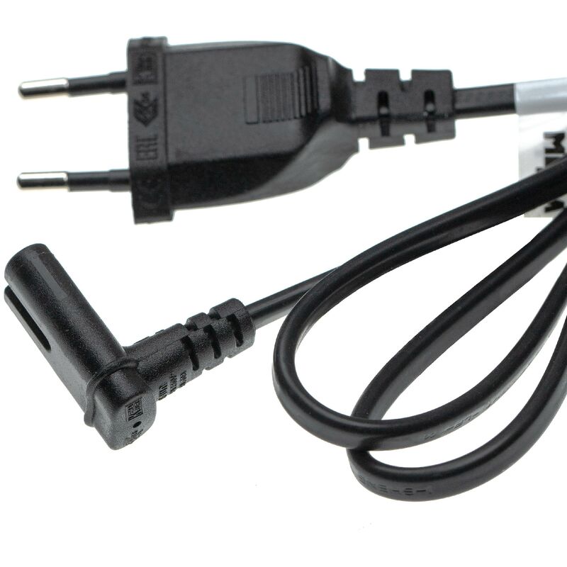 vhbw Câble d'alimentation pour appareils électriques comme PC, moniteur,  imprimante - Prise C7, 1 m, coudé à 90°