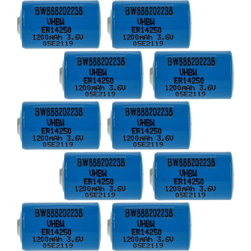 Pile lithium 1/2 AA / ER14250 / ER3S 3,6 V 1200 mAh, piles