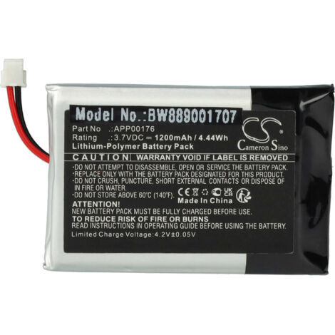 vhbw Batterie remplacement pour Minn Kota APP00176 pour télécommande manette de drone (1200mAh, 3,7V, Li-polymère)