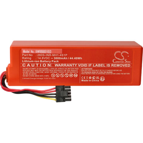 vhbw Batterie compatible avec Xiaomi MJST1SHW, MJST1S 2 PRO, MJST1S, MOP 2 LDS 2ND, MOP 2 robot électroménager (3200mAh, 14,8V, Li-ion) (1/5)
