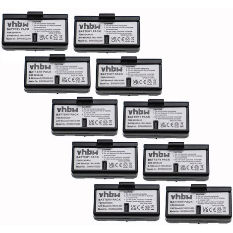 vhbw 10x Batterie remplacement pour Sennheiser BA90, E90, E180 pour casque audio, écouteurs sans fil (60mAh, 2,4V, NiMH) (1/4)