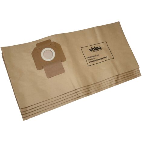 vhbw 5x Sacs compatible avec Makita 447 M, VC2512L, VC2012L, P-70219, VC2010L, P-72899 aspirateur - papier, 66cm x 27,8cm marron (1/5)