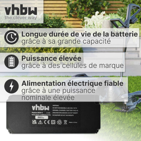Batterie 18V 2000mAh Li-ion Compatible Yard Force Amiro 350 400 350i 400i - Remplacement Outil Jardin