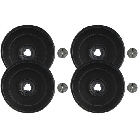 vhbw 4x Filtres à charbon actif compatible avec Zanussi 94249217400, 94901172500, 94249205800, 94961021200, 94961033100 hotte aspirante - 2,3 cm (1/5)