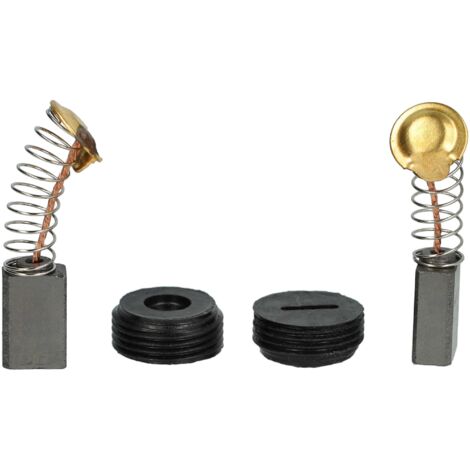 vhbw 2x balais de charbon 12,2 x 7,9 x 4,9 mm compatible avec Menzer (+ 2015) LHS 225 PRO VARIO, LHS 225 PRO, LHS 225 ponceuse + ressort (1/5)