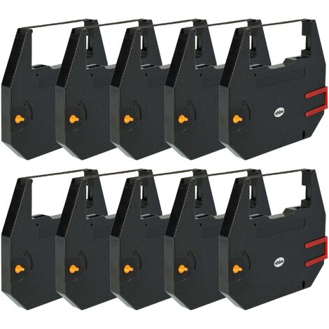 Vhbw 5x Ruban Encreur Compatible Tally 1140 1330 1145 - Remplacement 28.822.0252 28.822.0258 Noir